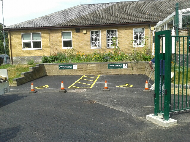 Disabled bays School Car Park Marking Surrey