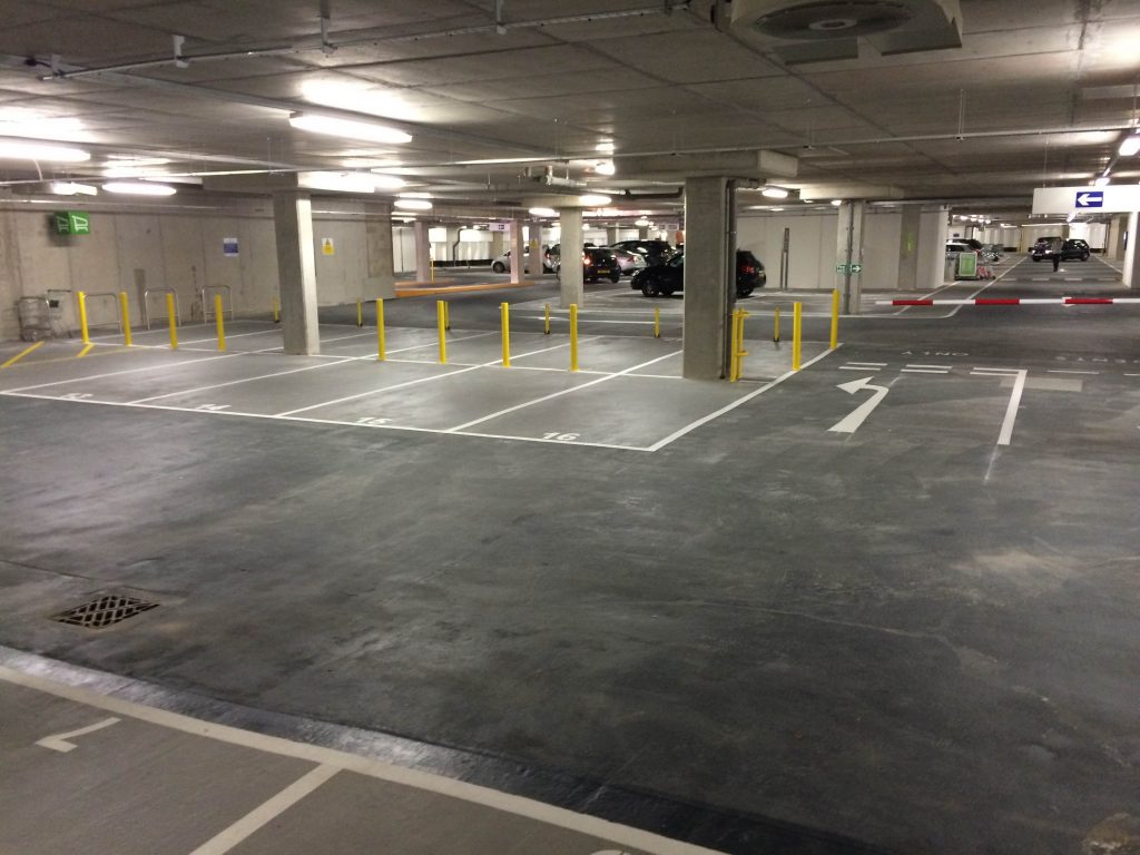 Underground Car Park Egham Surrey Lewis Lining Marking Services